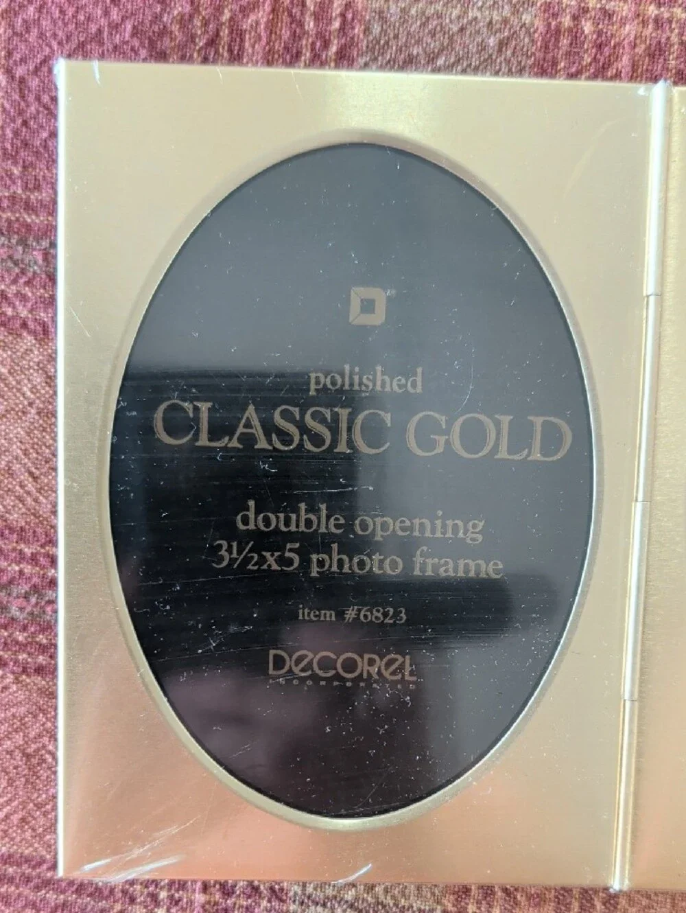 Classic Gold Double Oval Opening 3½x5 Photo Frame Decorel Vintage